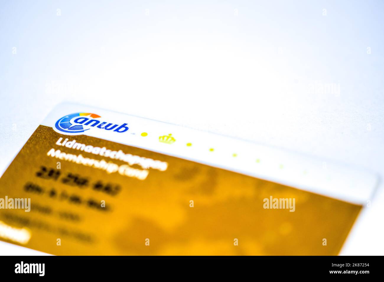 Niederlande. Juni 2022. Mitgliedskarte der ANWB in Holland. Hochwertige Fotos Stockfoto