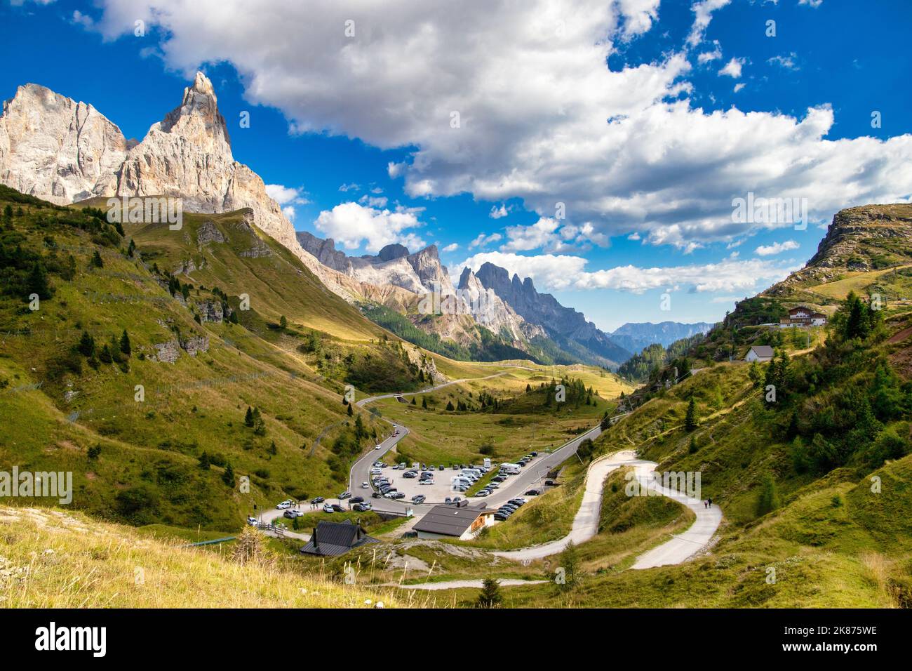 Pale di San Martino, Naturpark Paneveggio, Passo Rolle, Dolomiten, Trentino, Italien, Europa Stockfoto