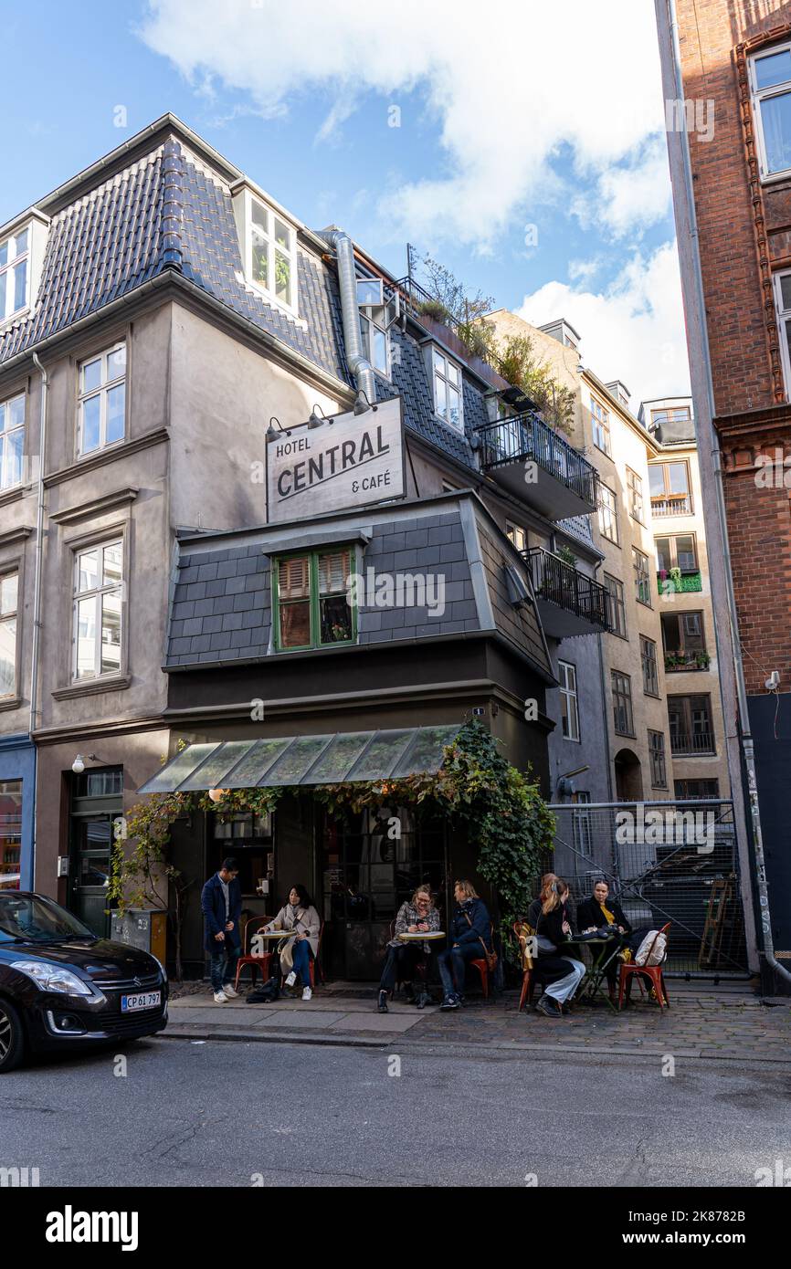 Hotel Central in Vesterbro, Kopenhagen Stockfoto