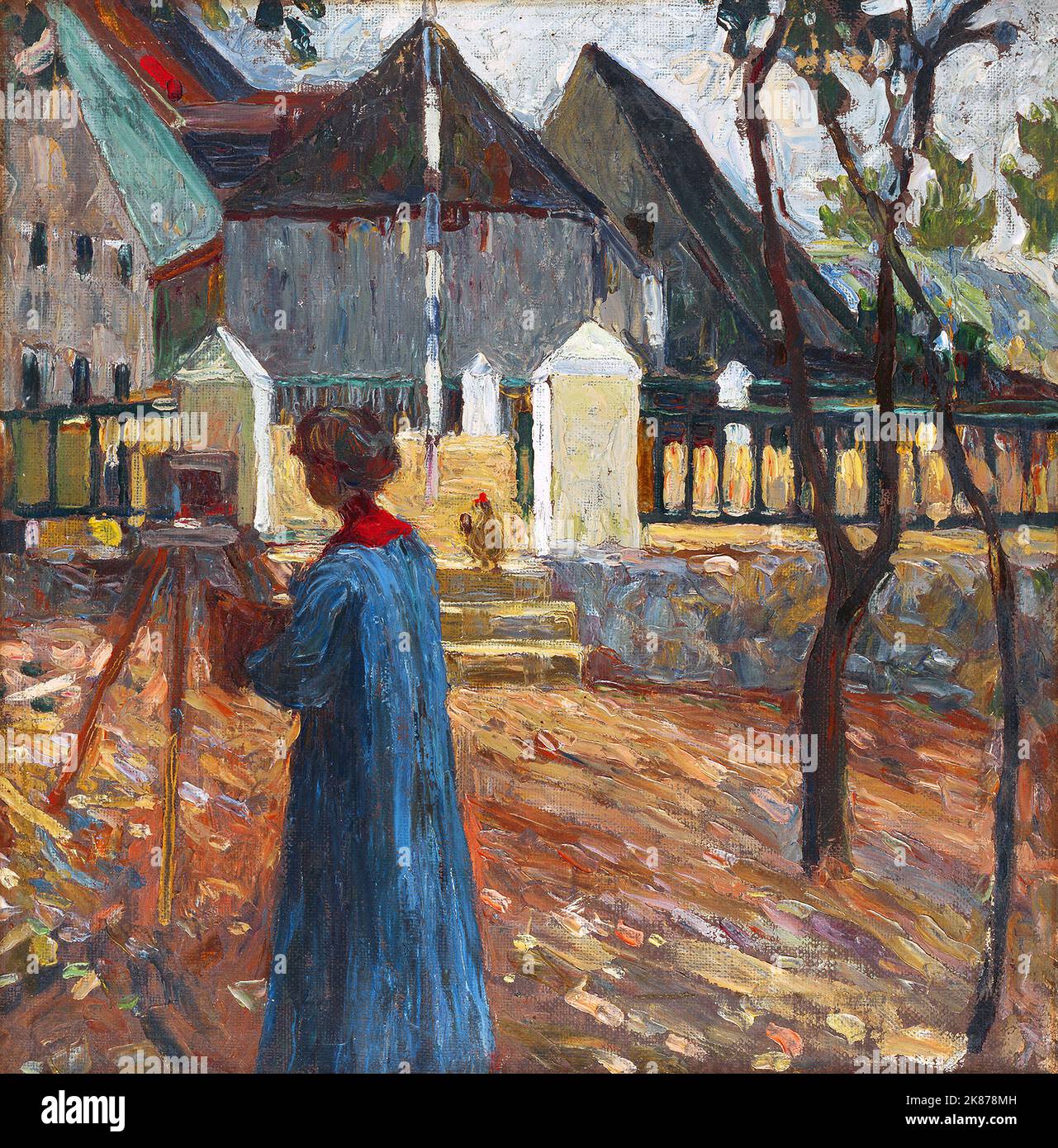 Das Gabriele Munter Gemälde II. Von Wassily Kandinsky 1903. Lenbachhaus Kunstmuseum in München, Deutschland Stockfoto