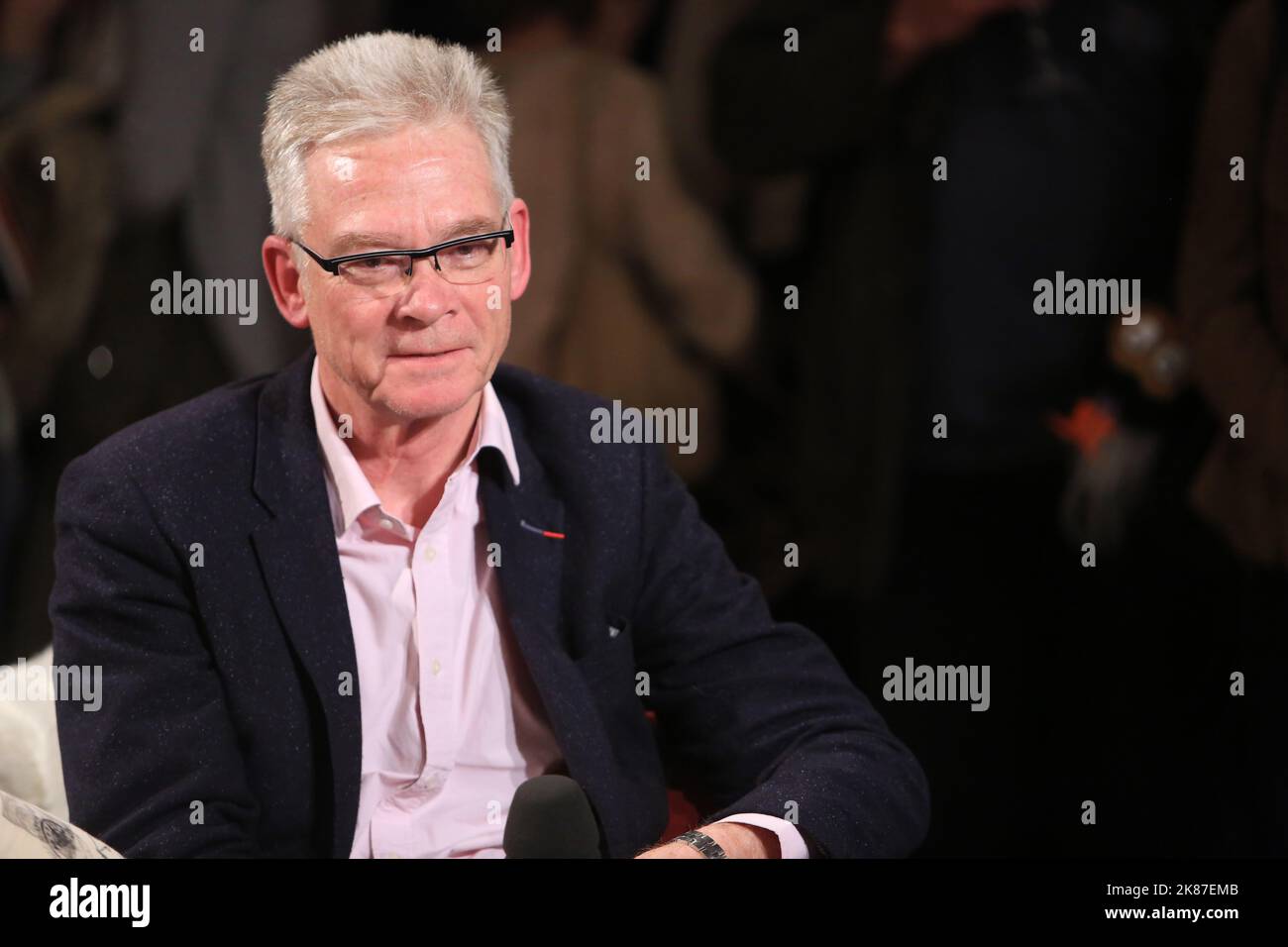 Jean-Marc Peillex, maire de Saint-Gervais-les-Bains. 33 ème Festival Mont-Blanc Humor. März 2017. Saint-Gervais-les-Bains. Haute-Savoie. Auvergne-Rhô Stockfoto