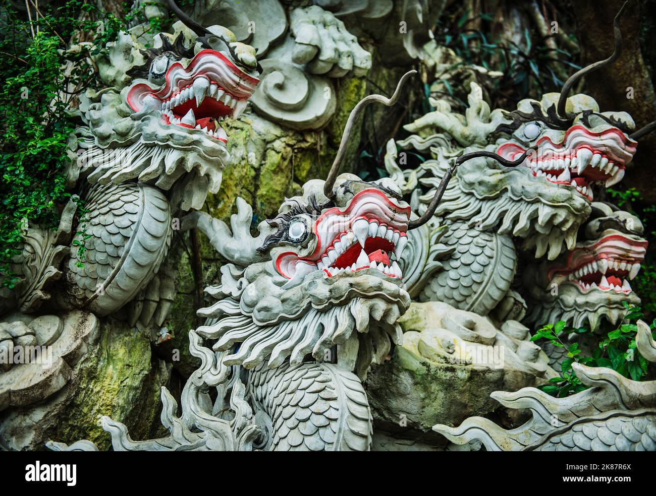 Architektonisches Detail der Marmorberge, Da Nang City, Vietnam, Südostasien Stockfoto