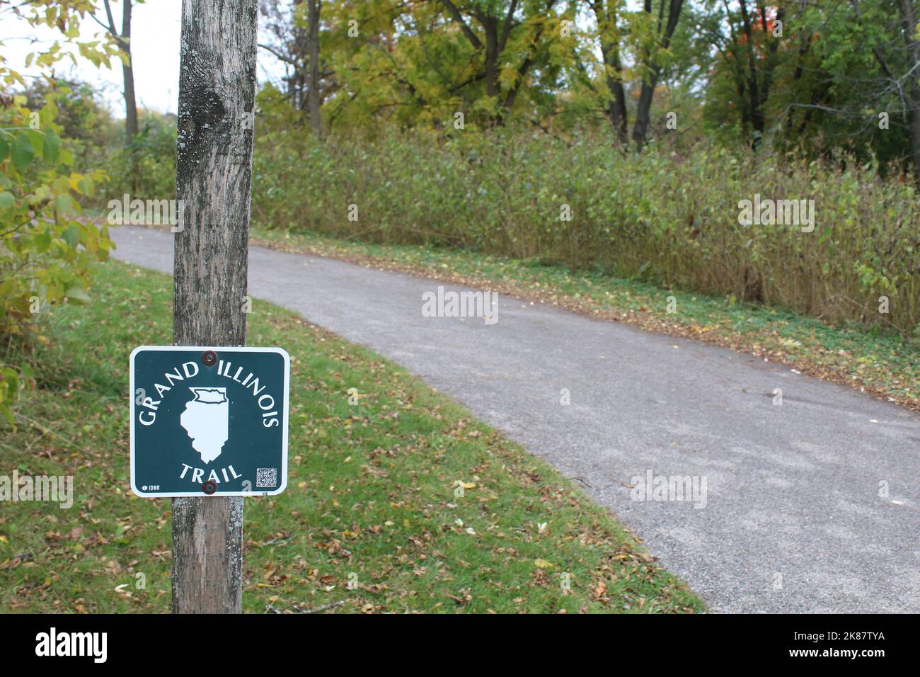 Grand Illinois Trail im Lakewood Forest Preserve in Wauconda, Illinois Stockfoto