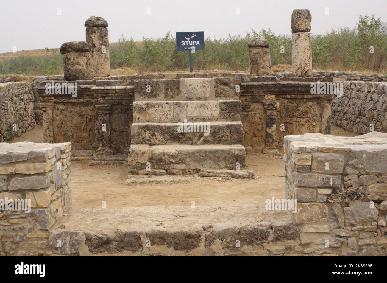 Stupa, Sirkap, Taxila, NWFP, Pakistan Stockfoto