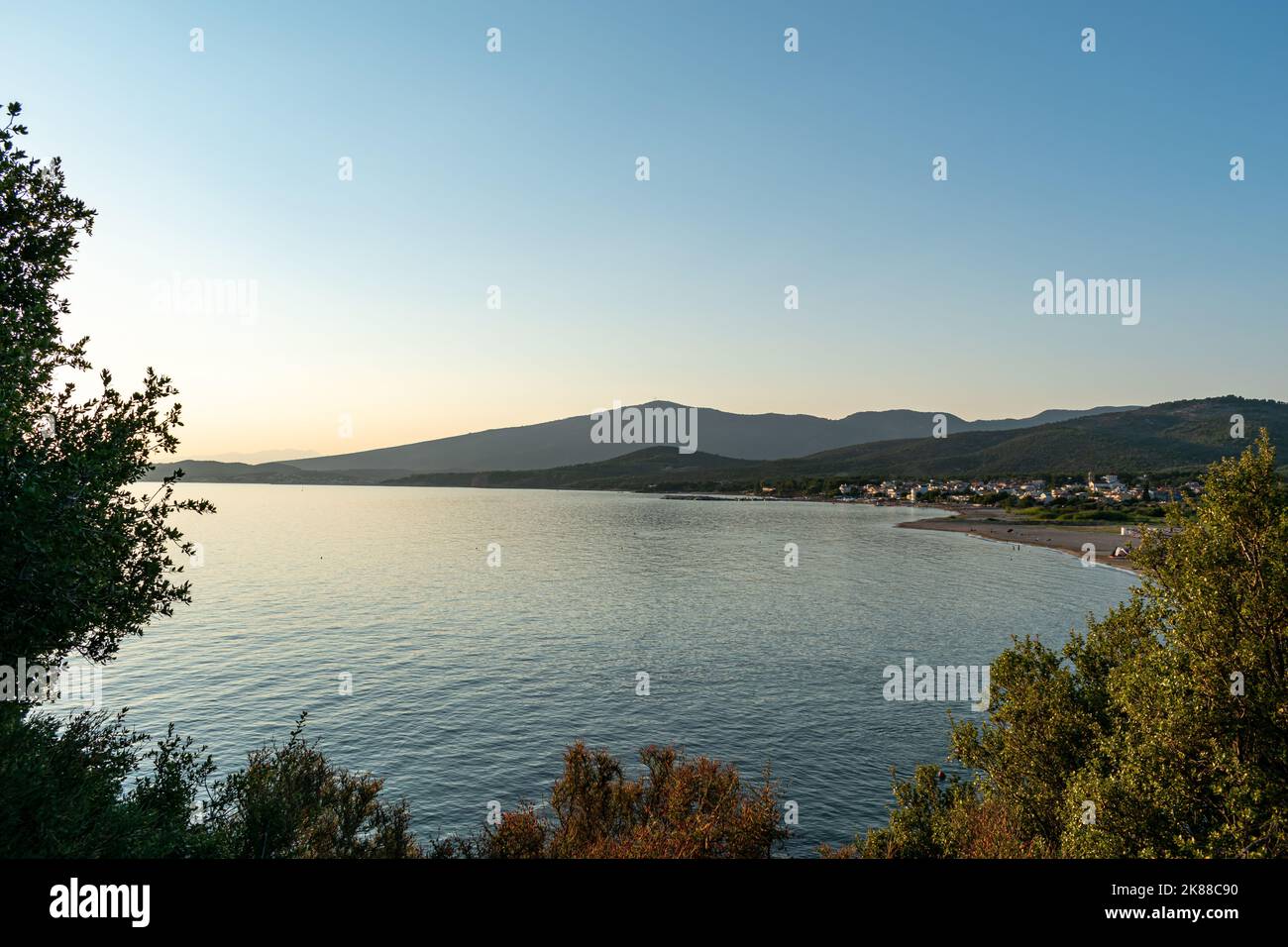 Potos Dorf in Thasos, Griechenland Stockfoto