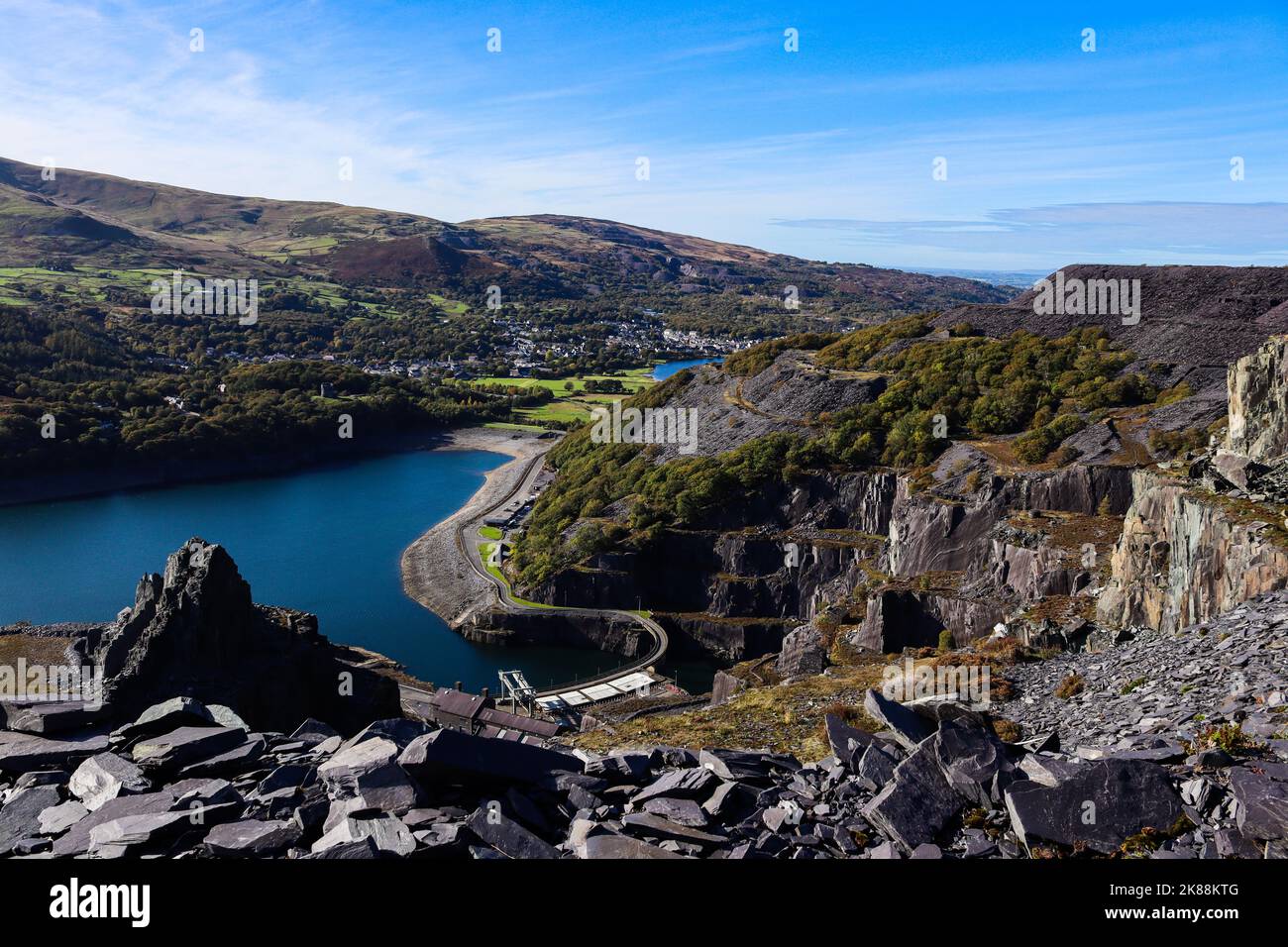 snowdonia llanberis Dinorwic Steinbruch wales Stockfoto