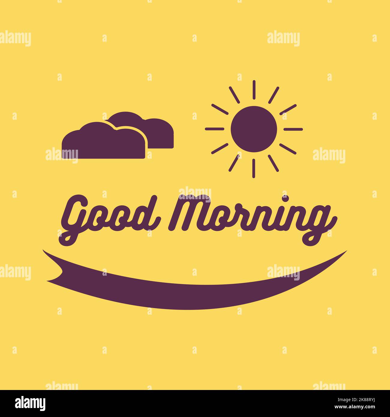 Die guten Morgenbilder, die Sonne und die guten Morgenwolken Stock Vektor