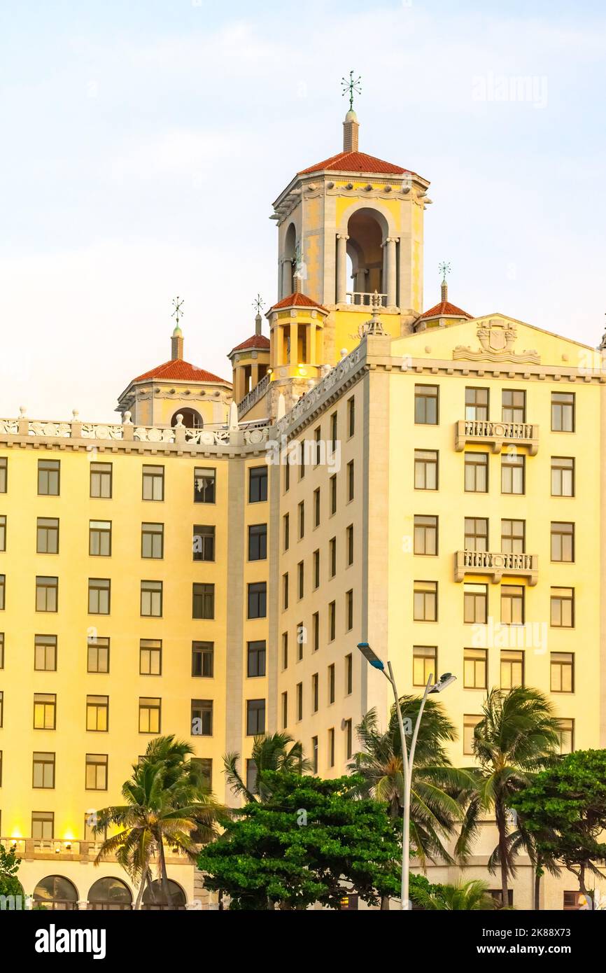 Außenwand oder Fassade des Hotel Nacional de Cuba. Stockfoto