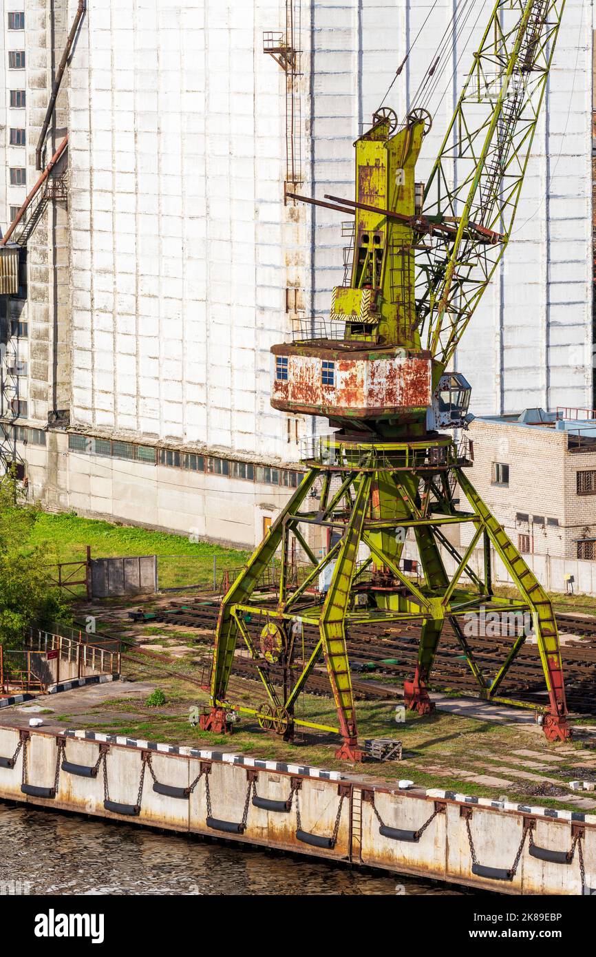 Verlassene Handelshafen, Riga, Lettland, Europa Stockfoto