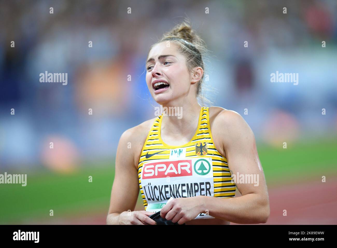 Gina Luckenkemper (Deutschland): Goldmedaille 100m. Europameisterschaften München 2022 Stockfoto