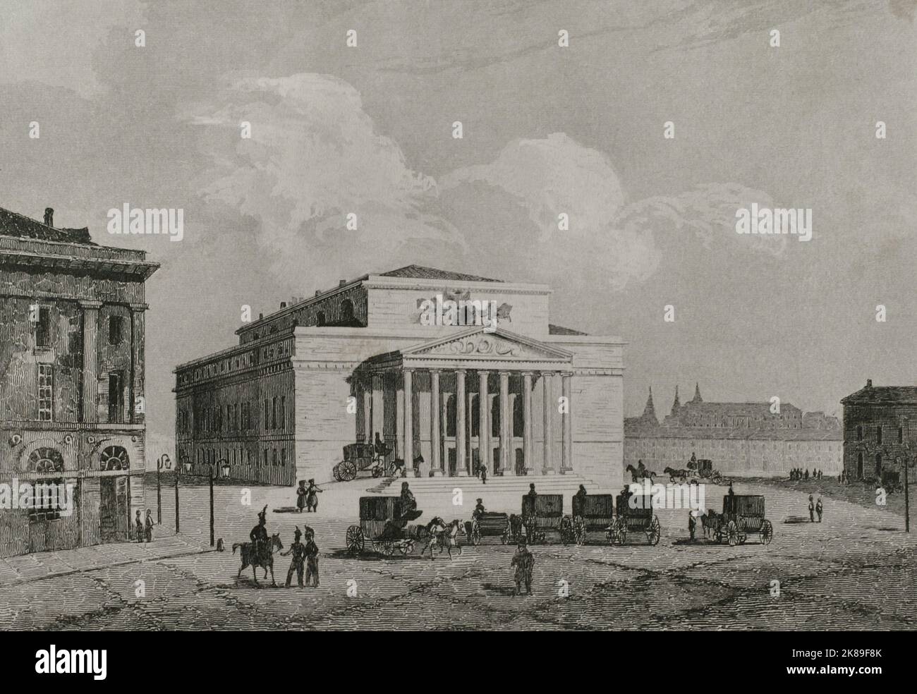Blick auf das Imperial Theatre oder das Bolschoi Theatre. Stockfoto