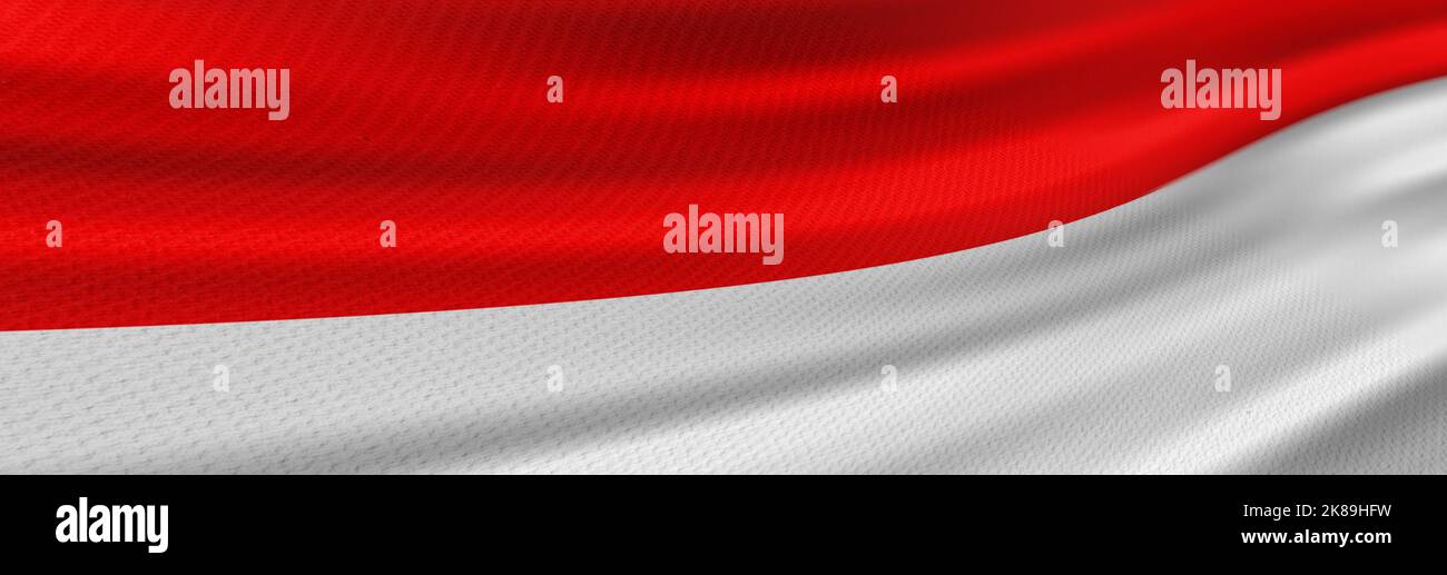 Flagge Indonesiens. Webbanner Stockfoto