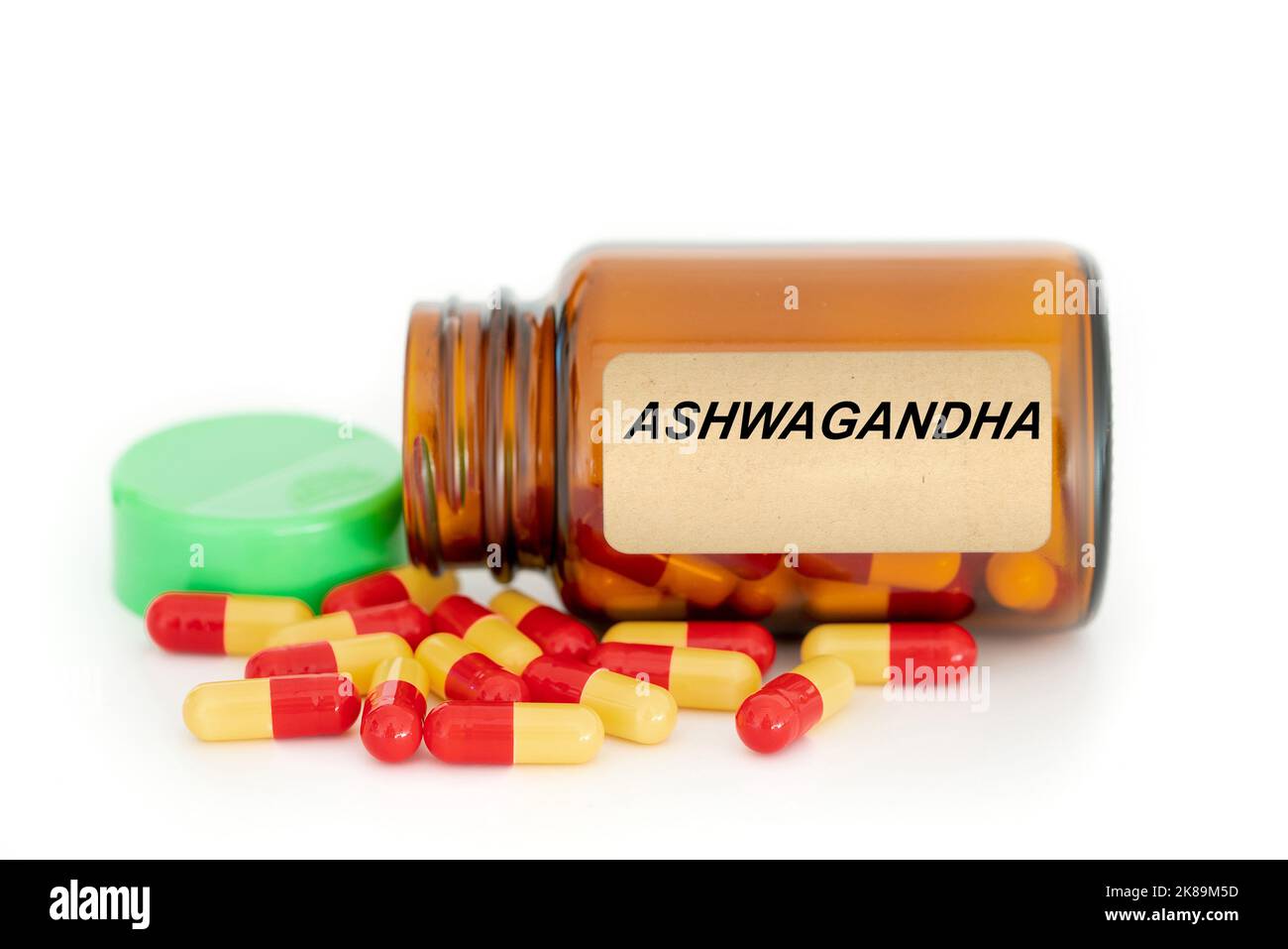 Ashwagandha Kräutermedizin, konzeptuelles Bild Stockfoto