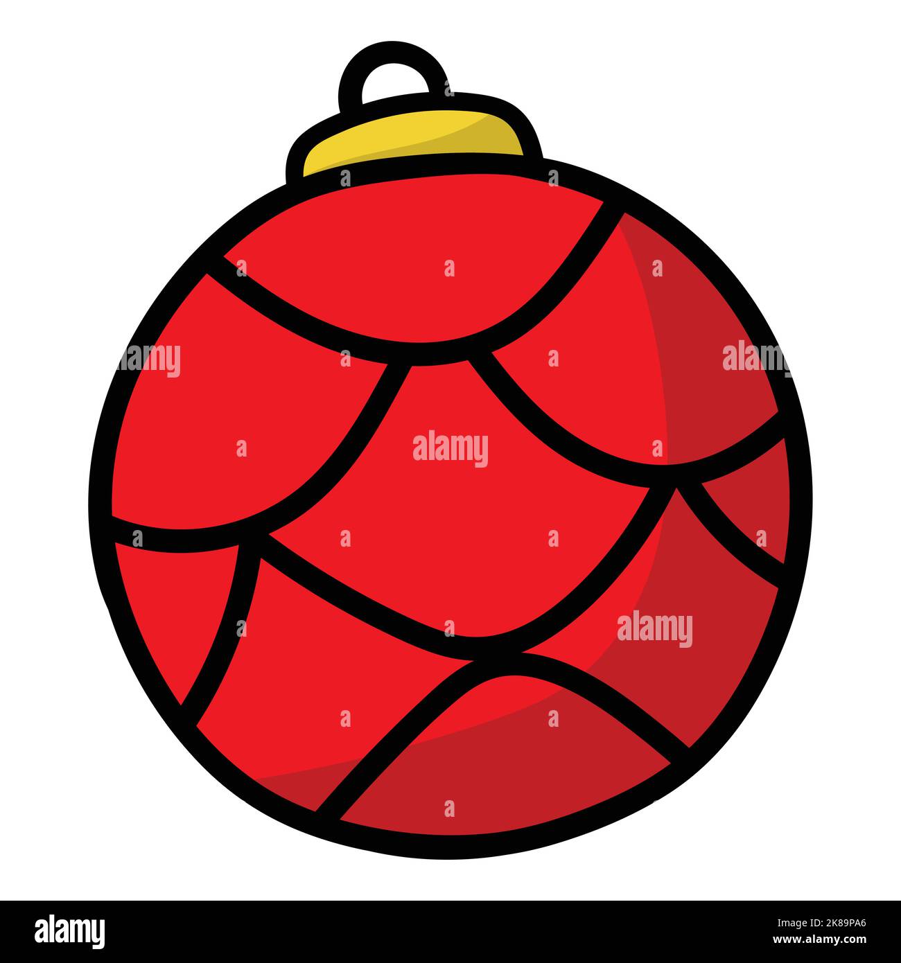 Isolierte Weihnachtskugel Vektorgrafik Stock Vektor
