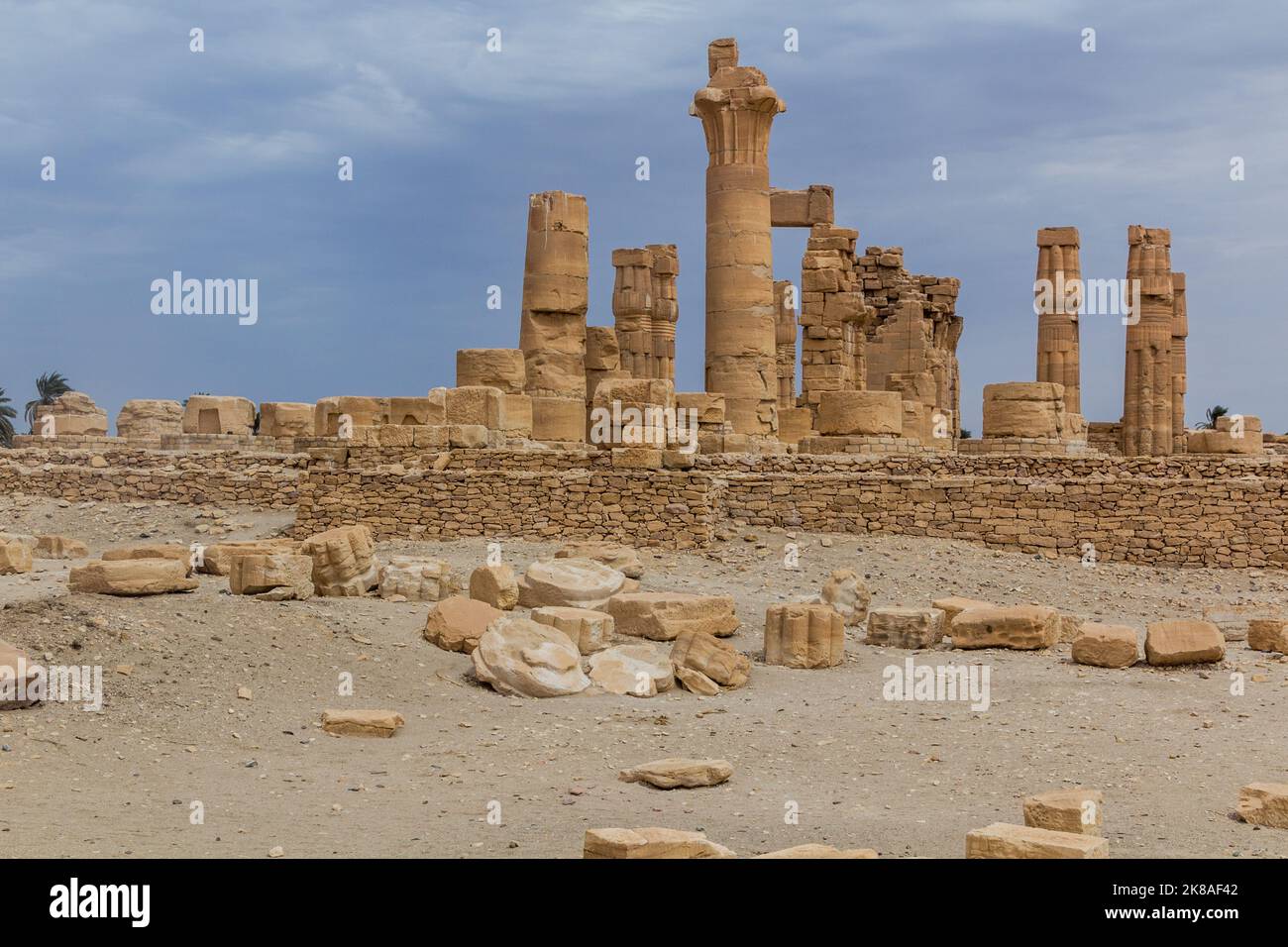 Ruinen des alten Tempels Soleb, Sudan Stockfoto