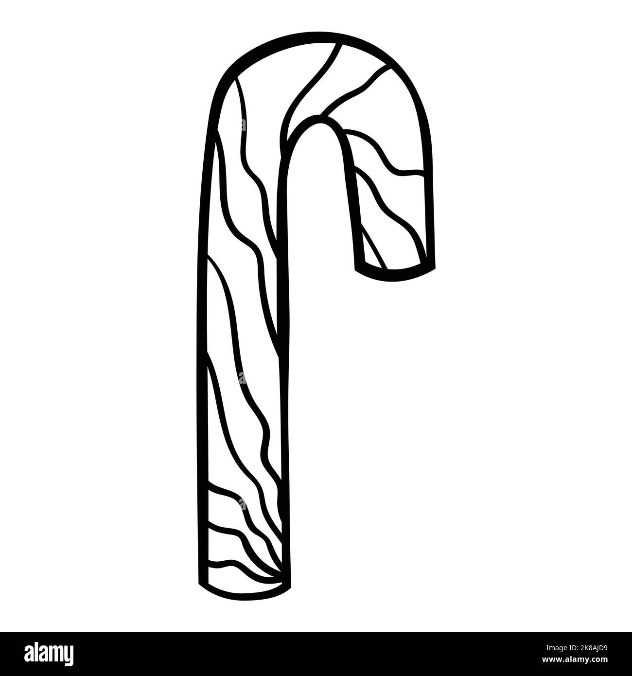 Isolierte Weihnachten Candy Cane Illustration Stock Vektor