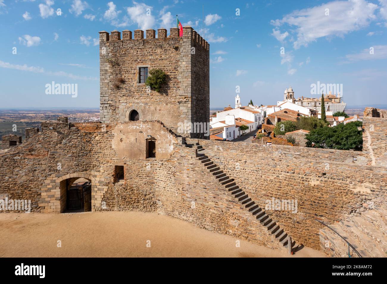 Schloss von Monsaraz in Alentejo, Portugal Stockfoto
