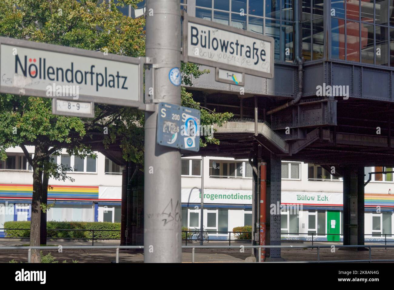 Drogennotdienst an der Bülowstrasse, Berlin-Schöneberg Stockfoto