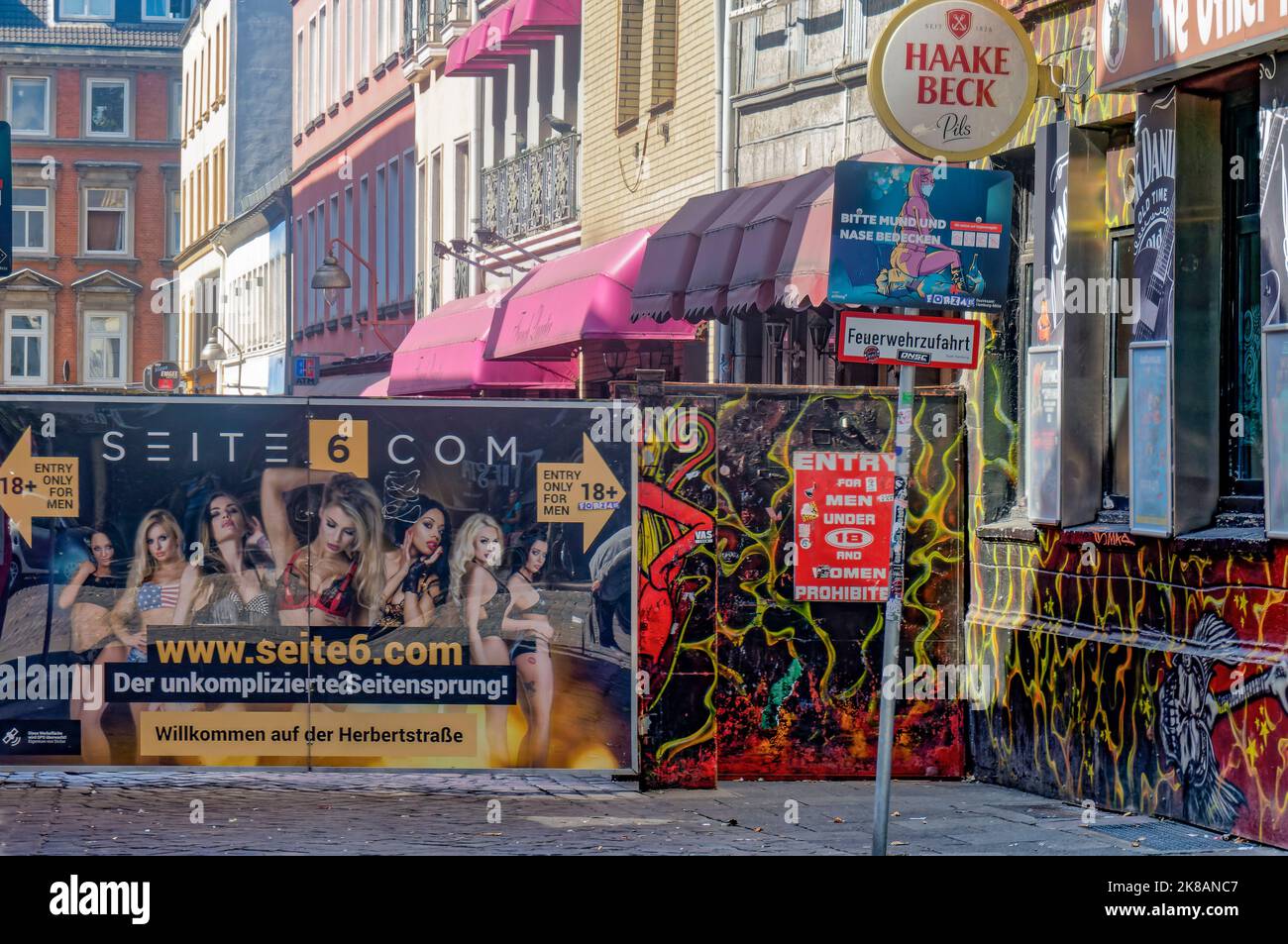 Herberstrasse, Reeperbahn, St. Pauli, Hamburg, Deutschland, Europa Stockfoto