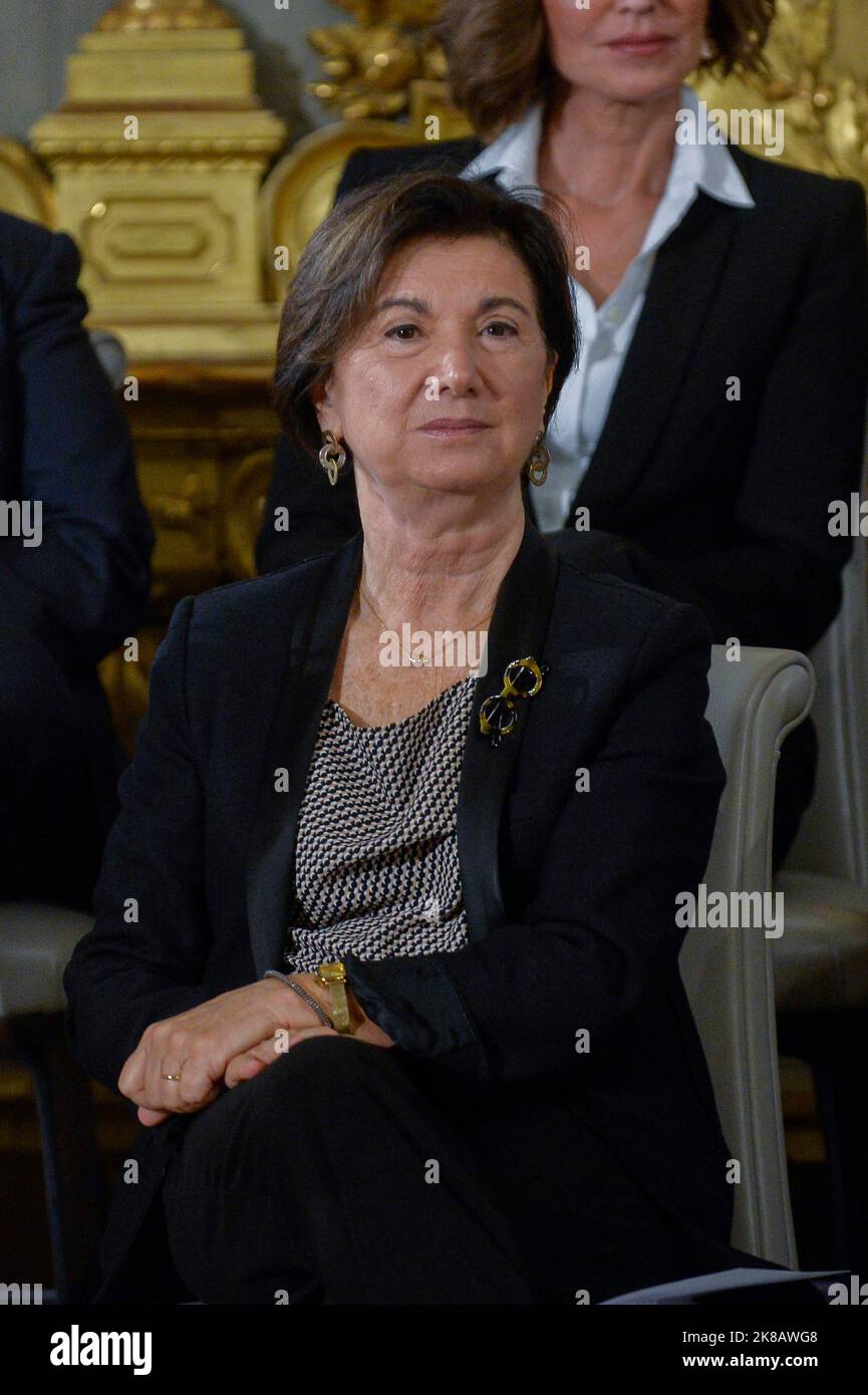 Rom, Italien. 22. Oktober 2022. 22/10/2022 Quirinale Eid der Meloni-Regierung auf dem Foto Eugenia Roccella Familienministerin (ROM - 2022-10-22, Stefano Carofei) p.s. la foto e' utilizzabile nel rispetto del contesto in cui e' stata scattata, e senza intento diffamatorio del decoro delle persone rapresentate Credit: Independent Photo Agency/Alamy Live News Stockfoto