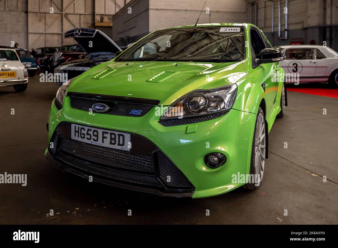 Ford Focus RS Mk 2, bei den Historics Classic & Sportscar Auctioneers, die am 24.. September 2022 im Bicester Heritage Center abgehalten wurden Stockfoto