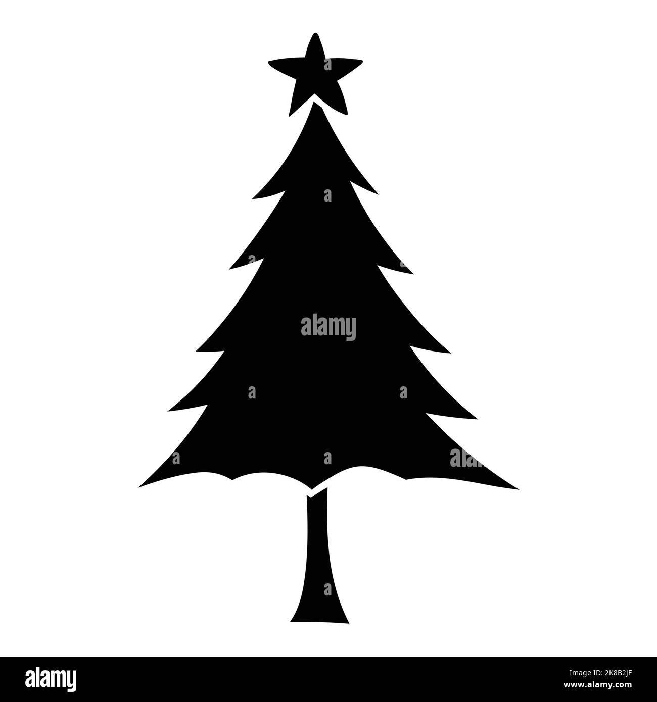 Verzierte weihnachtsbäume Vektor-Illustration Stock Vektor