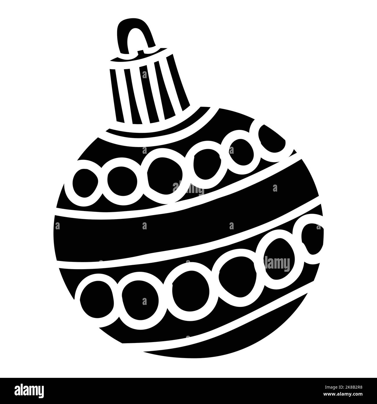 Isolierte Weihnachtskugel Vektorgrafik Stock Vektor