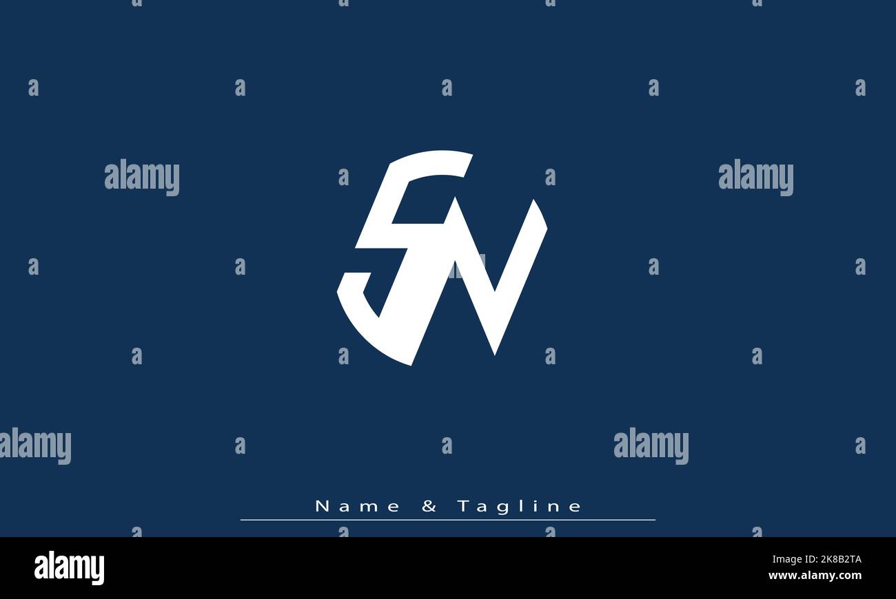 Alphabet Buchstaben Initialen Monogramm Logo SN , NS Stock Vektor