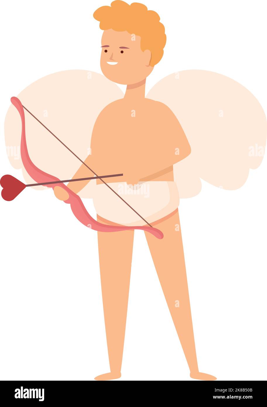 Cupid amour Icon Cartoon-Vektor. Liebe Tag. Niedlicher Engel Stock Vektor