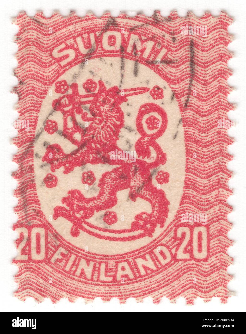 FINNLAND 1920 Eine 20 Pennia Rose Briefmarke, die finnische