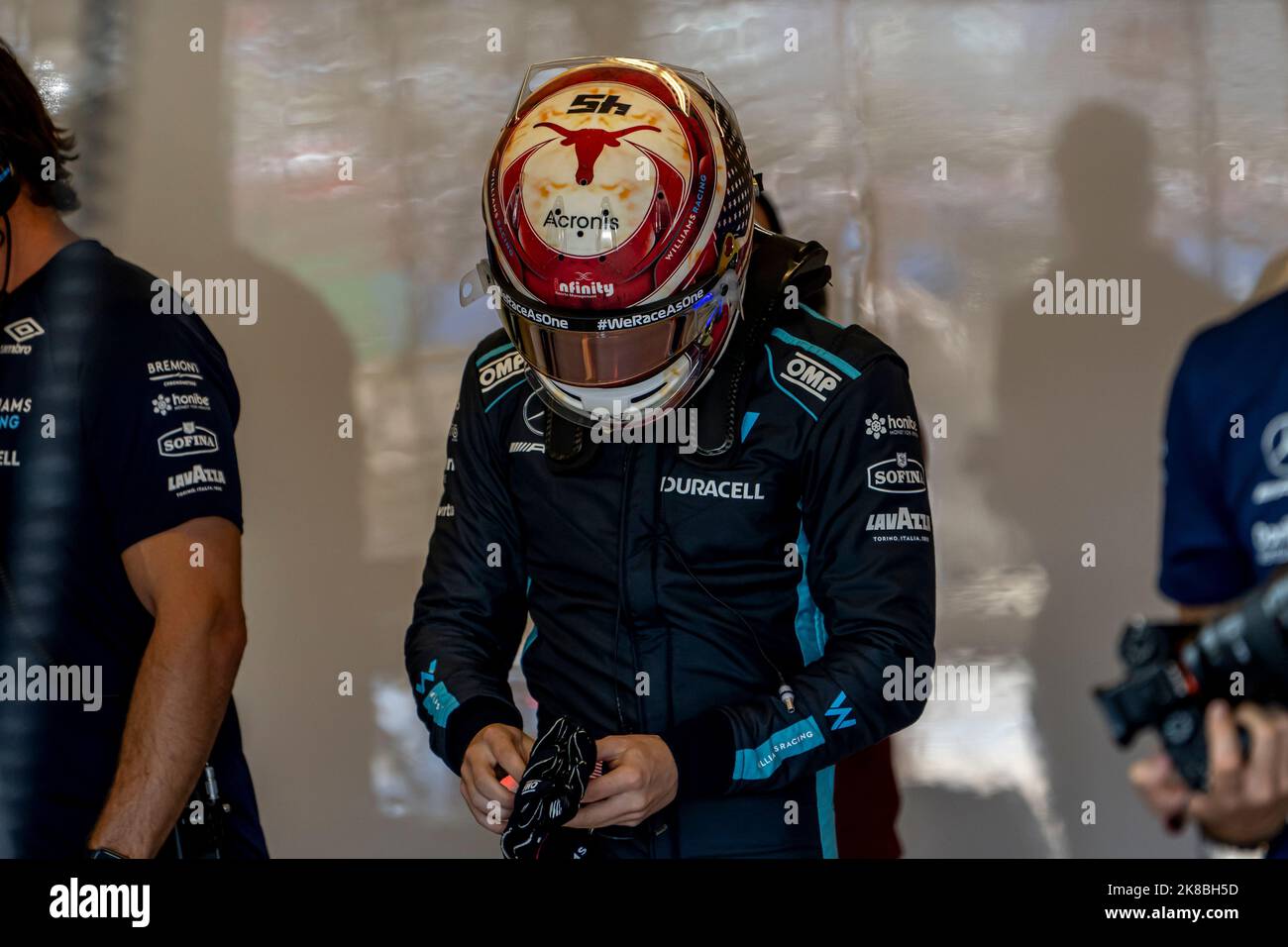 Austin, Texas, USA, 22.. Oktober 2022, Logan Sargeant nimmt am Training Teil, am 19. Lauf der Formel-1-Meisterschaft 2022. Kredit: Michael Potts/Alamy Live Nachrichten Stockfoto