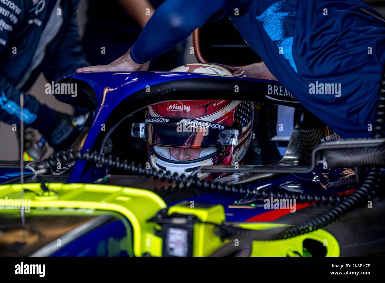 Austin, Texas, USA, 22.. Oktober 2022, Logan Sargeant nimmt am Training Teil, am 19. Lauf der Formel-1-Meisterschaft 2022. Kredit: Michael Potts/Alamy Live Nachrichten Stockfoto