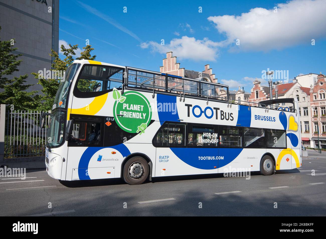 TO-OT Touristenbus (Hop-on, Hop-off) in Brüssel, Belgien Stockfoto