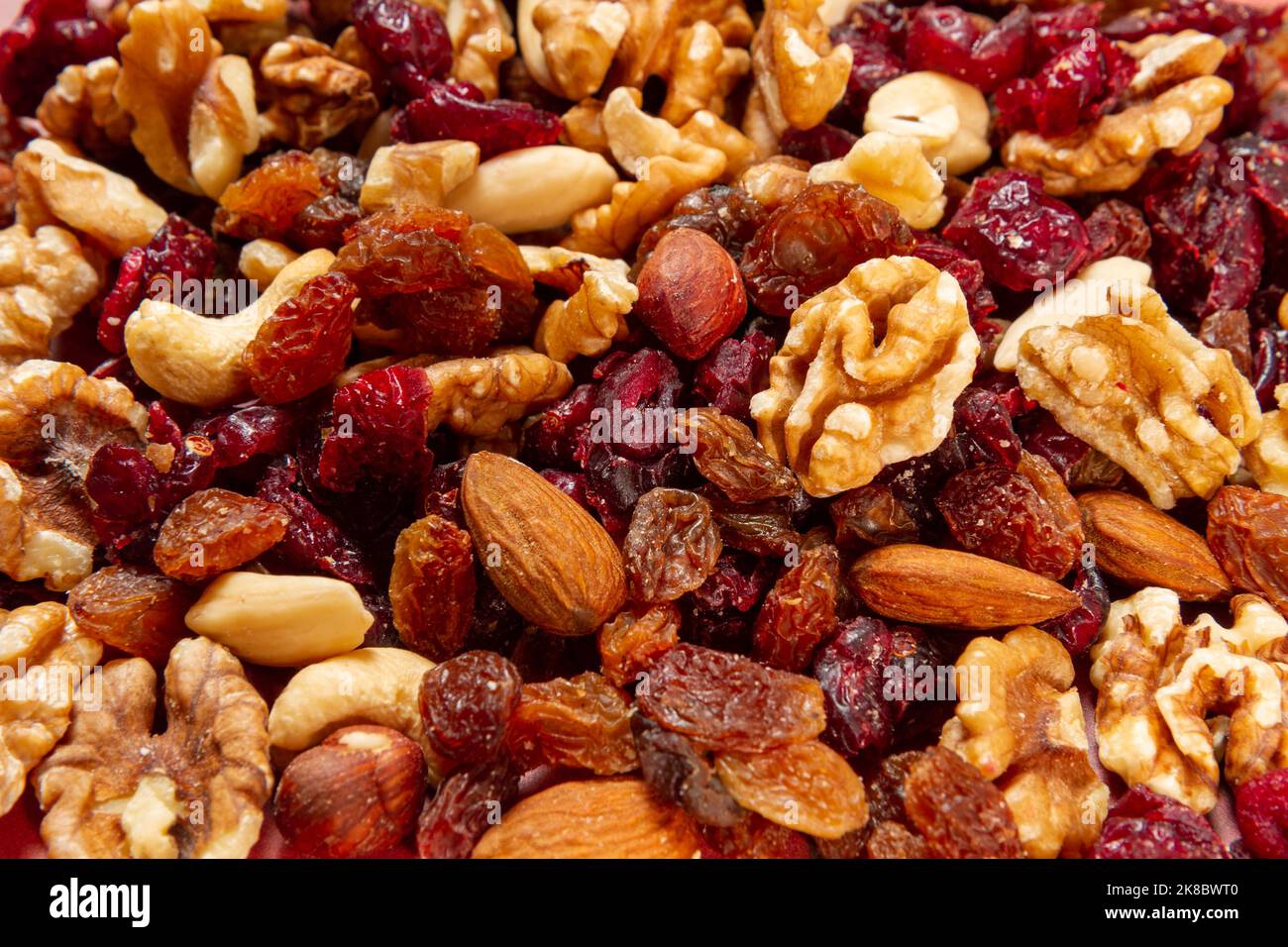 Mischung aus Obst und Nüssen Stockfoto