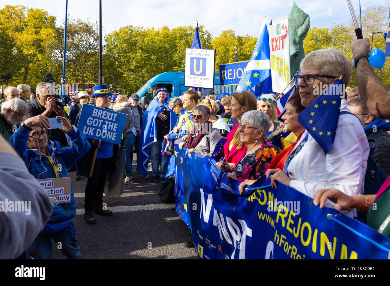 Tritt dem EU-marsch, london, großbritannien, erneut bei Stockfoto