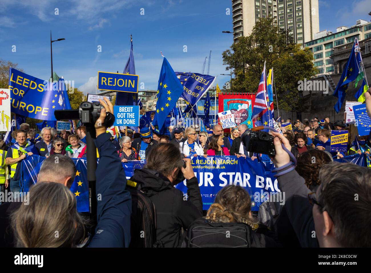 Tritt dem EU-marsch, london, großbritannien, erneut bei Stockfoto