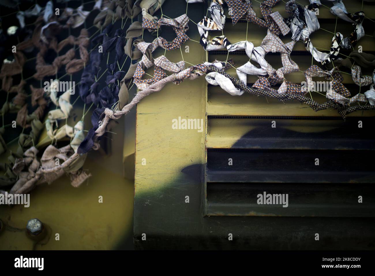 Nahaufnahme des gepanzerten Militärpersonalträgers der Armee Stockfoto