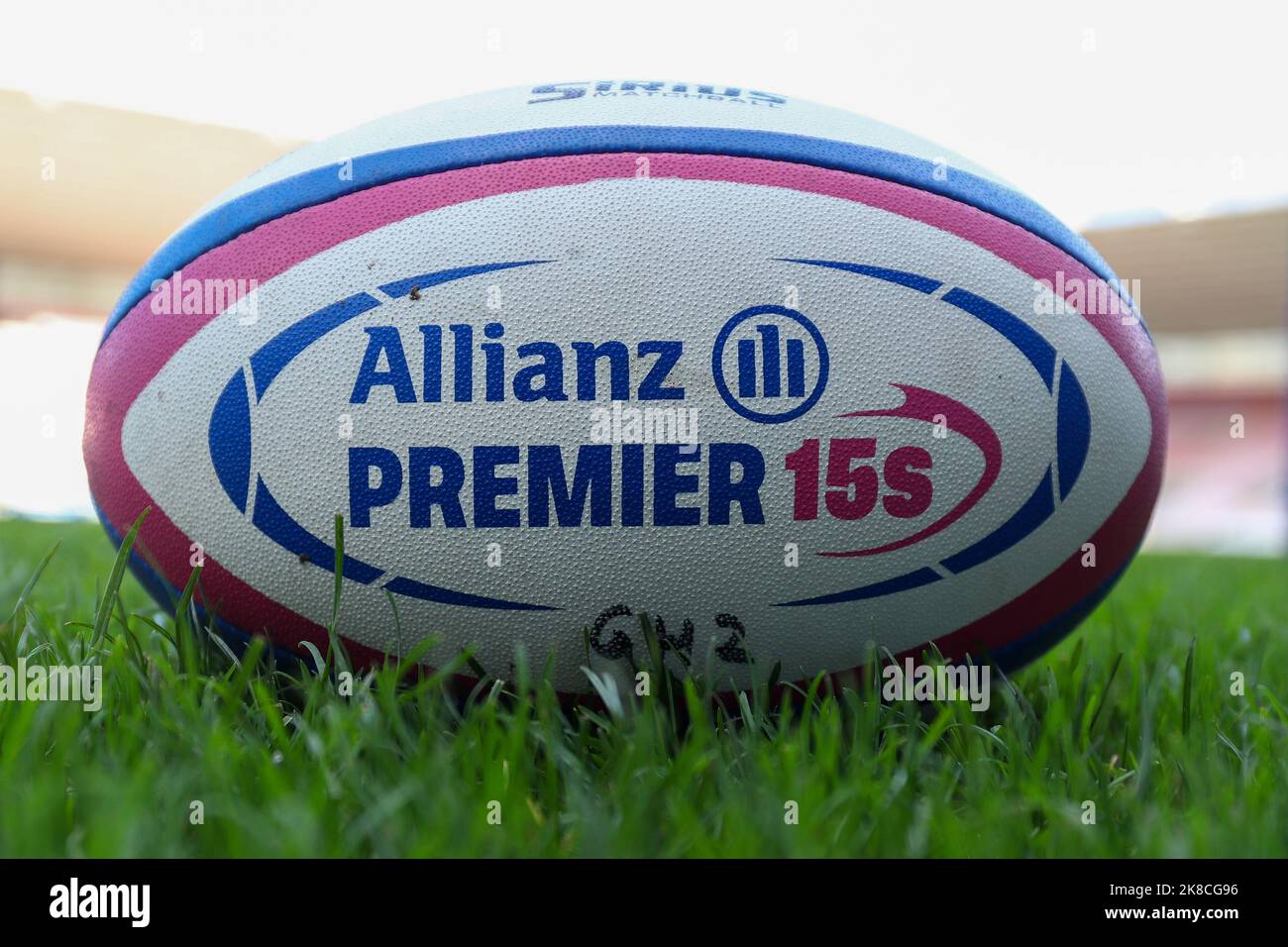 Darlington, Großbritannien. 22.. Oktober 2022A Gesamtansicht eines Spielballs während des Allianz Cup-Spiels zwischen DMP Durham Sharks und Gloucester Hartpury in der Northern Echo Arena, Darlington am Samstag, 22.. Oktober 2022. (Kredit: Mark Fletcher | MI News) Kredit: MI Nachrichten & Sport /Alamy Live News Stockfoto