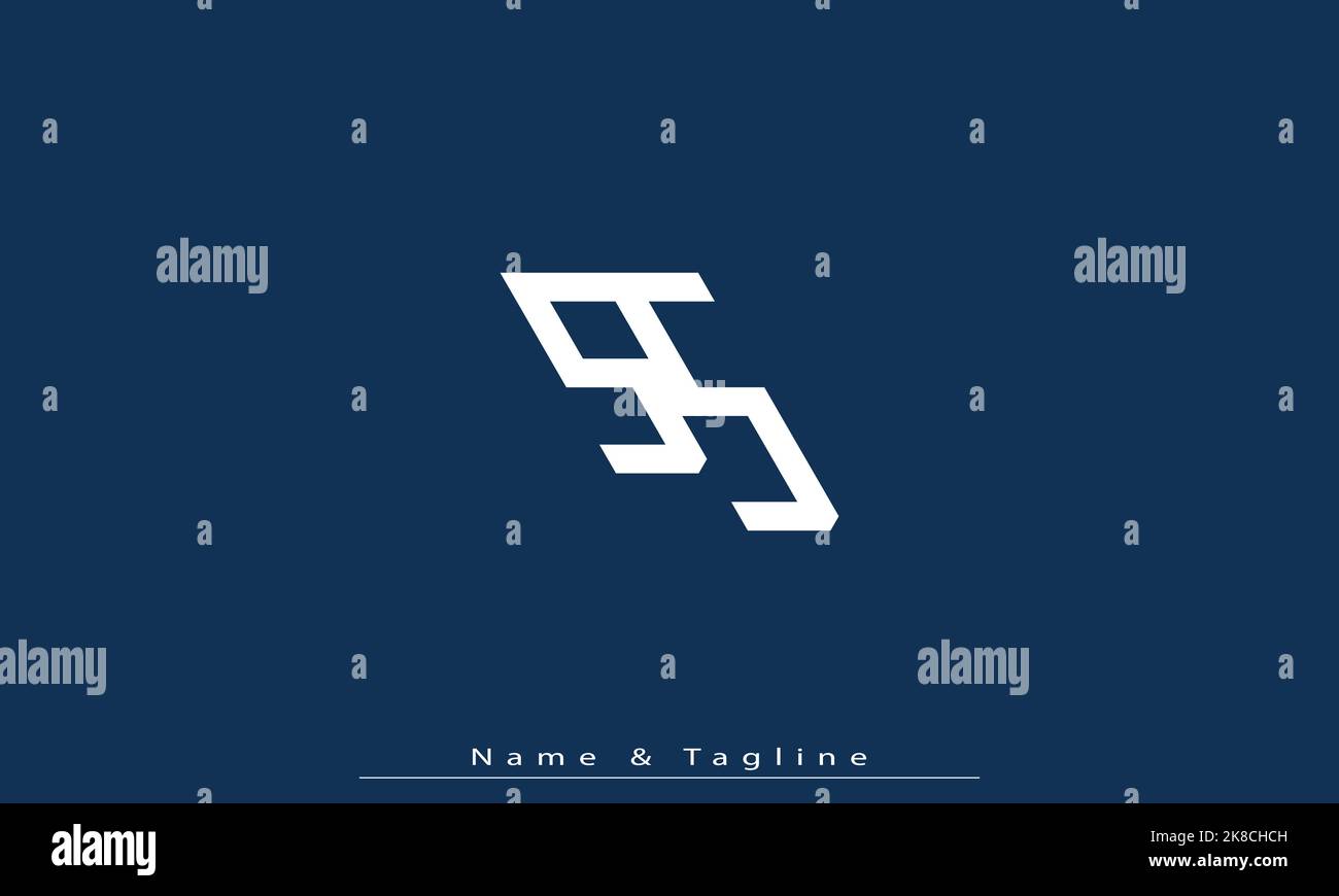 Alphabet Buchstaben Initialen Monogramm Logo SS Stock Vektor