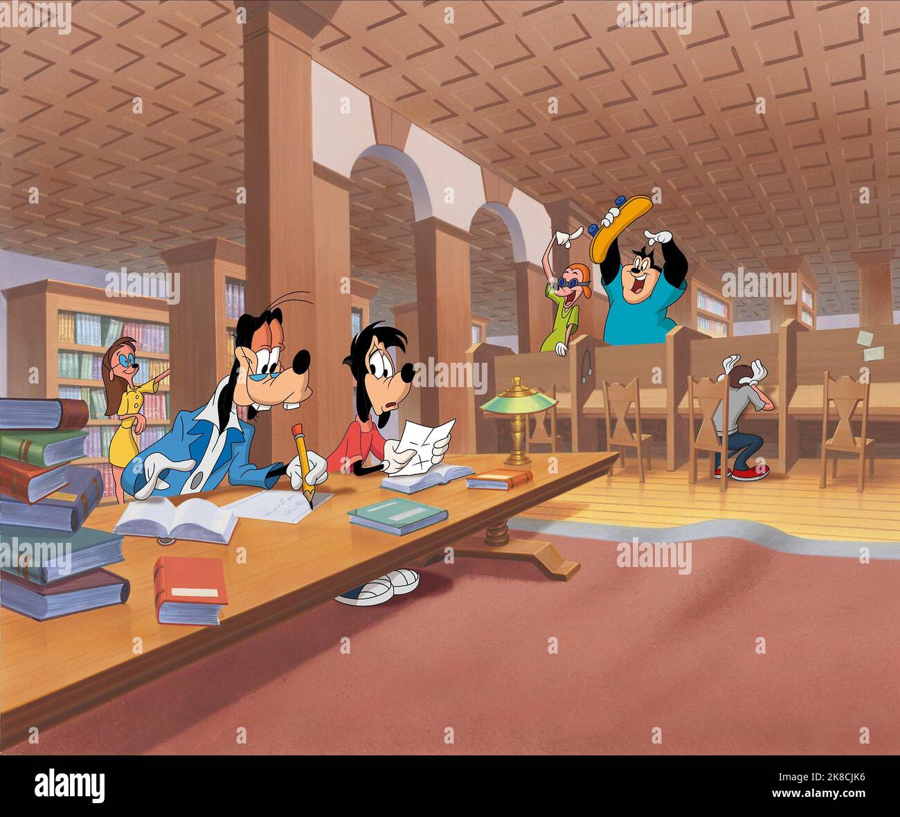 Goofy, Max Goof, Pj & Bobby Film: An Extremley Goofy Movie (2000) Regie: Douglas McCarthy 29 February 2000 **WARNUNG** Dieses Foto ist nur für den redaktionellen Gebrauch bestimmt und unterliegt dem Copyright von WALT DISNEY ANIMATION AUSTRALIA und/oder des Fotografen, der von der Film- oder Produktionsfirma beauftragt wurde.Es kann nur von Publikationen im Zusammenhang mit der Bewerbung des oben genannten Films reproduziert werden. Eine obligatorische Gutschrift für WALT DISNEY ANIMATION AUSTRALIA ist erforderlich. Der Fotograf sollte auch bei Bekanntwerden des Fotos gutgeschrieben werden. Ohne schriftliche Genehmigung der Film Company kann keine kommerzielle Nutzung gewährt werden. Stockfoto