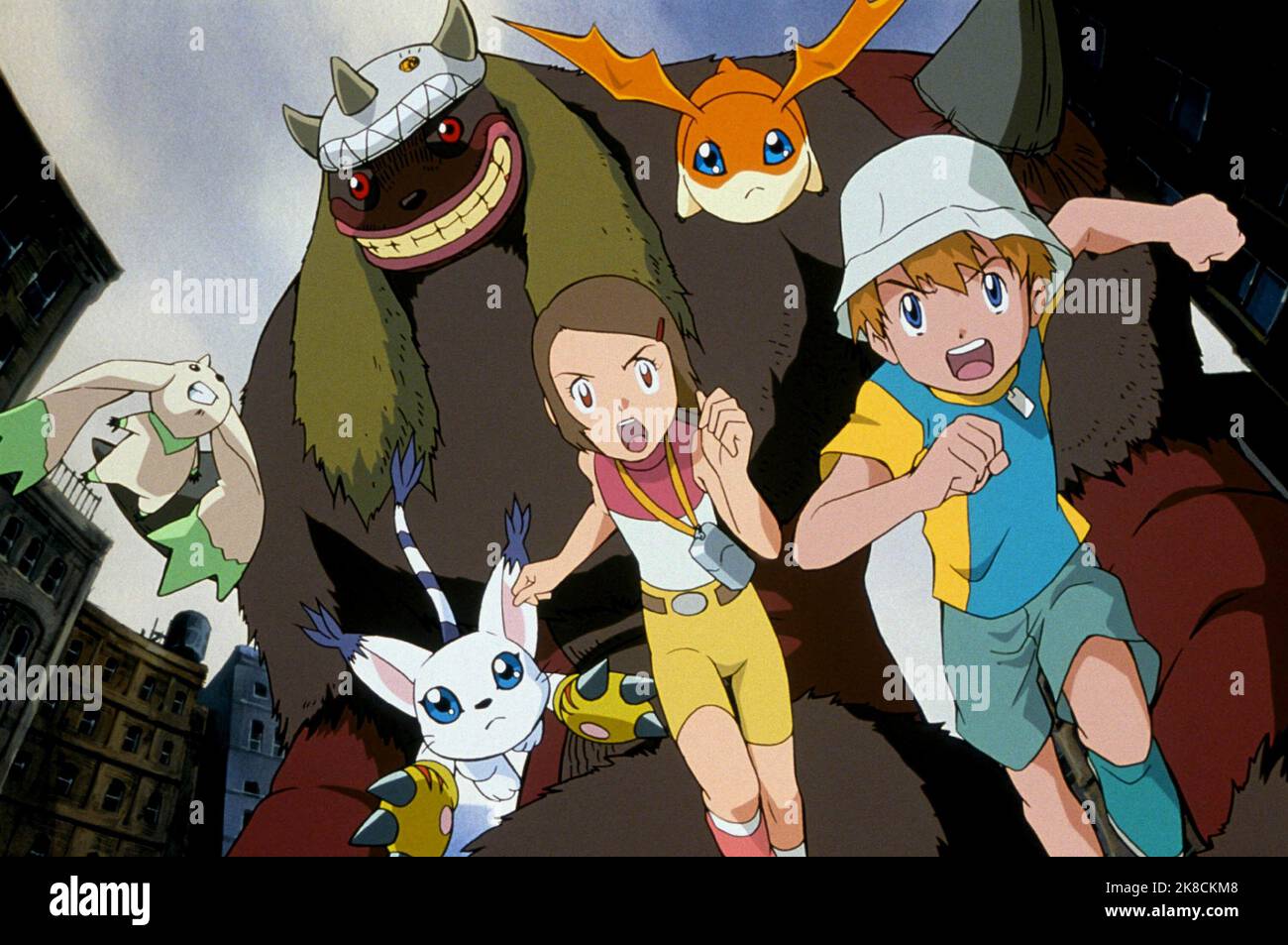 Kari, T.K, Patamon & Gatomon Film: Digimon: The Movie (2000) Charaktere: Kari,,Patamon & Gatomon Regie: Mamoru Hosoda, Minoru Hosoda 06 October 2000 **WARNUNG** Dieses Foto ist nur für redaktionelle Verwendung bestimmt und unterliegt dem Copyright von FOX und/oder dem Fotografen, der von der Film- oder Produktionsfirma beauftragt wurde und kann nur durch Publikationen im Zusammenhang mit der Bewerbung des oben genannten Films reproduziert werden. Eine obligatorische Gutschrift an FOX ist erforderlich. Der Fotograf sollte auch bei Bekanntwerden des Fotos gutgeschrieben werden. Ohne schriftliche Genehmigung der Film Company kann keine kommerzielle Nutzung gewährt werden. Stockfoto