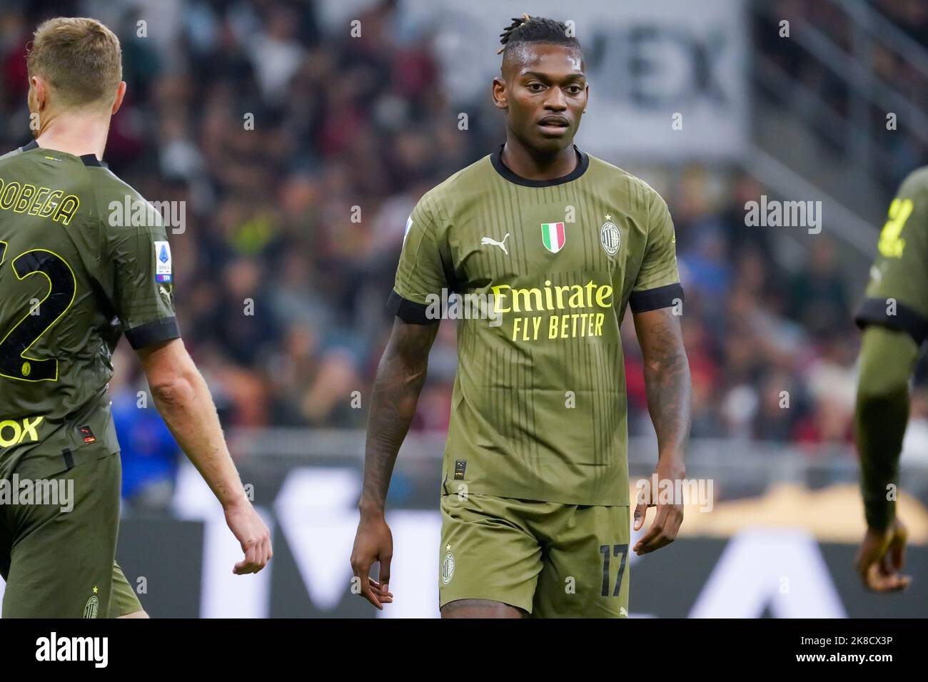 Rafael Leao (#17 AC Mailand) während der italienischen Meisterschaft Serie A Fußballspiel zwischen AC Mailand und AC Monza am 22. Oktober 2022 im San Siro Stadion in Mailand, Italien - Foto Morgese-Rossini / DPPI Stockfoto