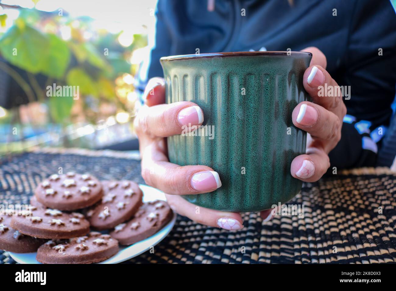 Kekse und Milch Stockfoto