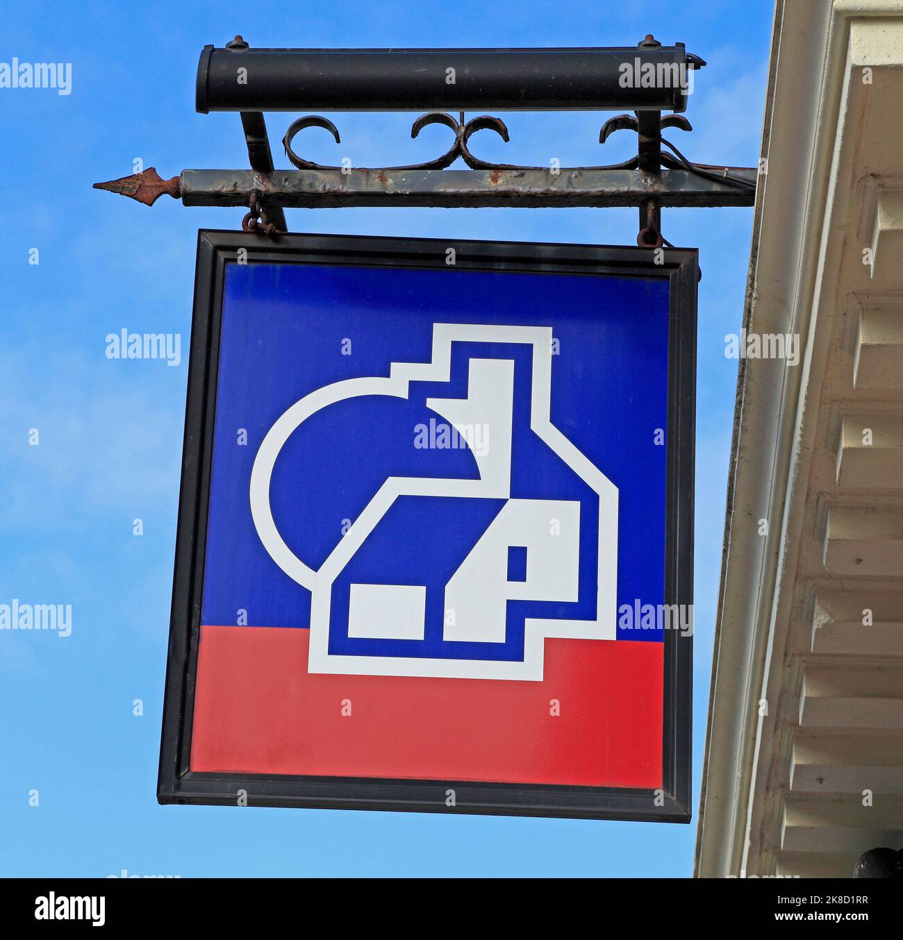 Nationwide Building Society, Bank, englisches Banklogo, Schild, England, VEREINIGTES KÖNIGREICH Stockfoto