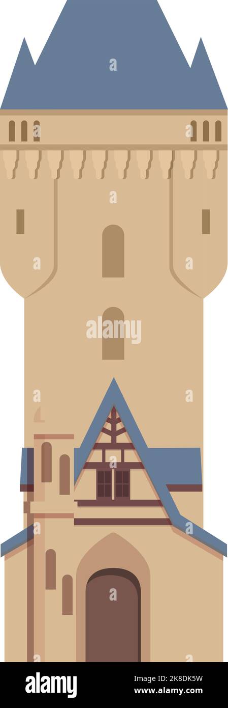 Argentinische Turm Symbol Cartoon-Vektor. Kulturreisen. Nationaler Tourismus Stock Vektor