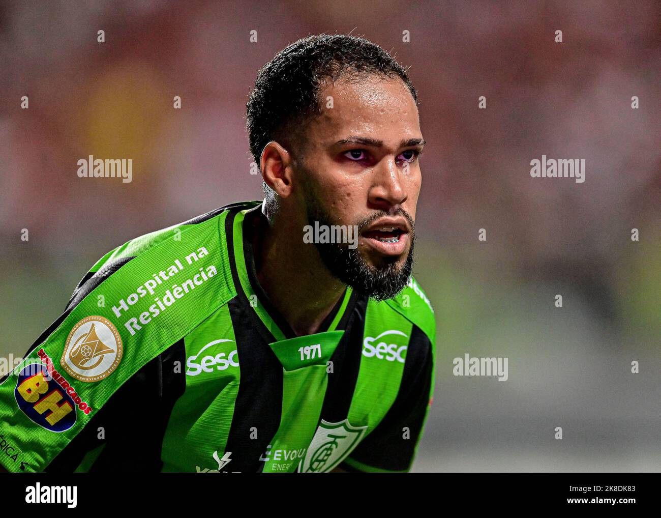 22.. Oktober 2022; Arena Independencia Stadium, Belo Horizonte, Minas Gerais, Brasilien; Brasilianische Serie A 2022, Amerika Mineiro gegen Flamengo; Everaldo von Amerika Mineiro Stockfoto