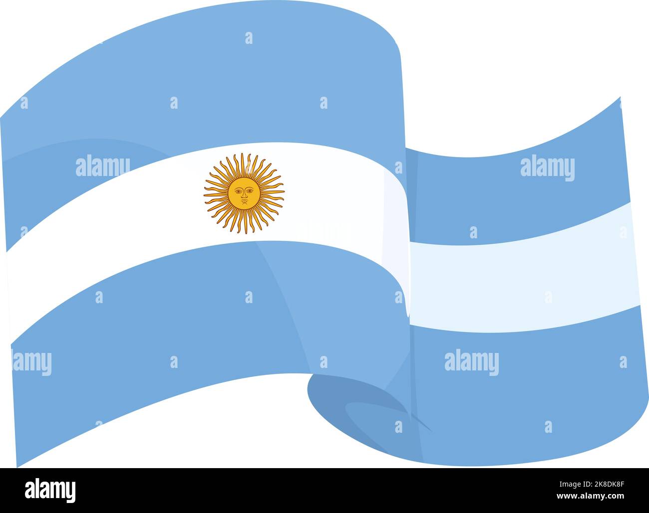 Argentinien Flagge Symbol Cartoon-Vektor. Das Wahrzeichen der Stadt. Nationale Kultur Stock Vektor