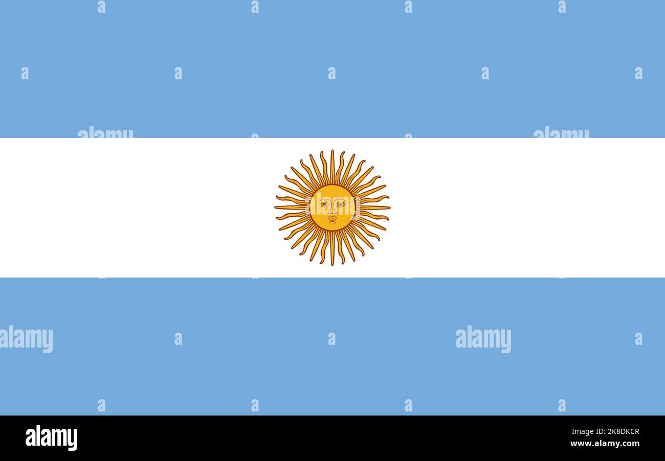 Argentinien Flagge Symbol Cartoon-Vektor. Lateinamerika. Kulturdenkmal Stock Vektor