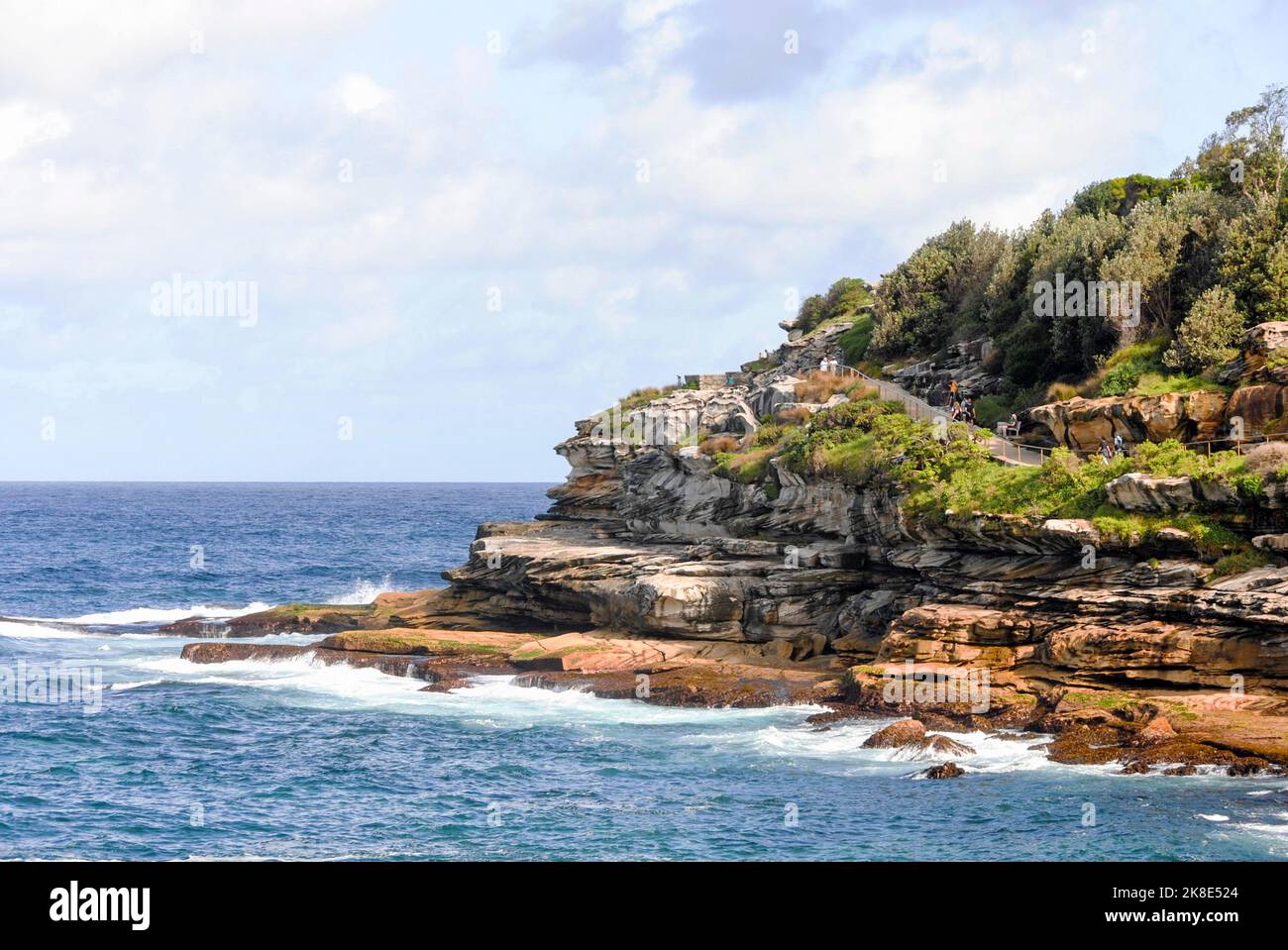 Blick auf eine felsige Küste in Sydney, Australien Stockfoto