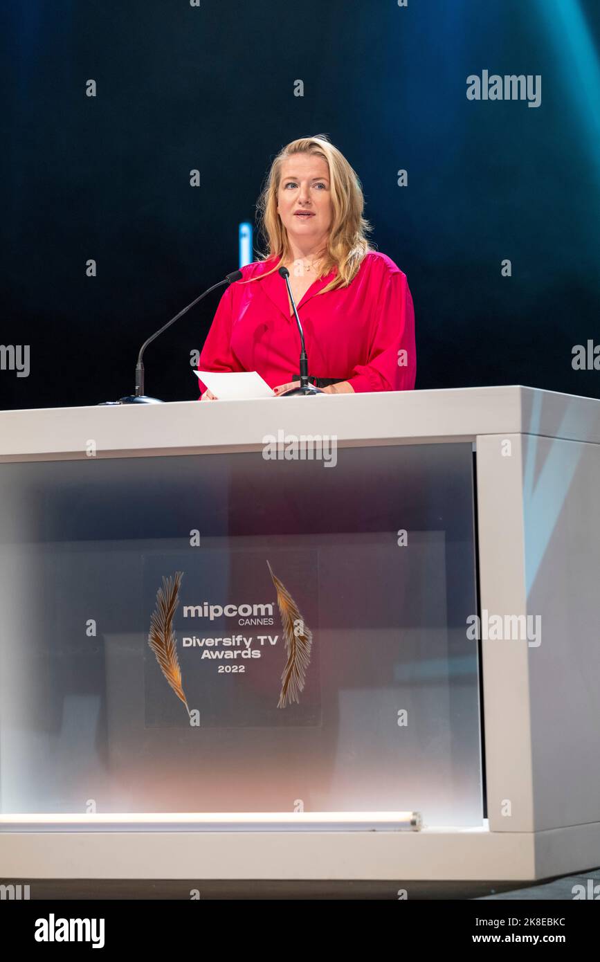Cannes, Frankreich, Oktober 19 2022, Diversify TV Awards auf der MIPCOM 2022 - The World’s Entertainment Content Market © Ifnm Press Stockfoto